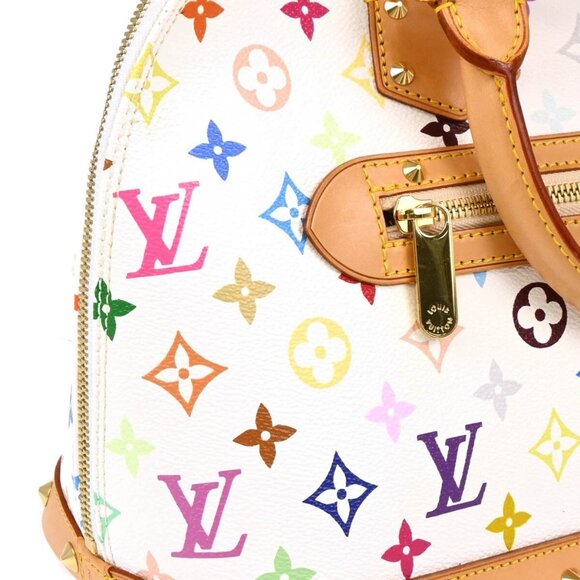 Louis Vuitton White Monogram Multicolor Alma Handbag - Picture 5 of 15